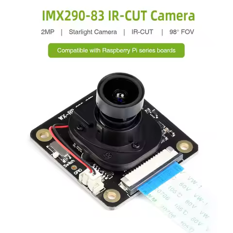 Raspberry Pi IMX290-83 IR-CUT Camera Industrial Starlight Camera Sensor Fixed-Focus 2MP for Raspberr
