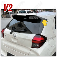 Perodua Axia Facelift (2023-2026) V2 ACE Spoiler Gear Up OEM Rear Spoiler Wing Lip Top Spoiler ABS 2