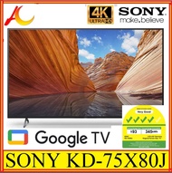 SONY KD-75X80J 75INCH HDR GOOGLE 4K LED TV + FREE WALL MOUNT INSTALLATION (75X80J)