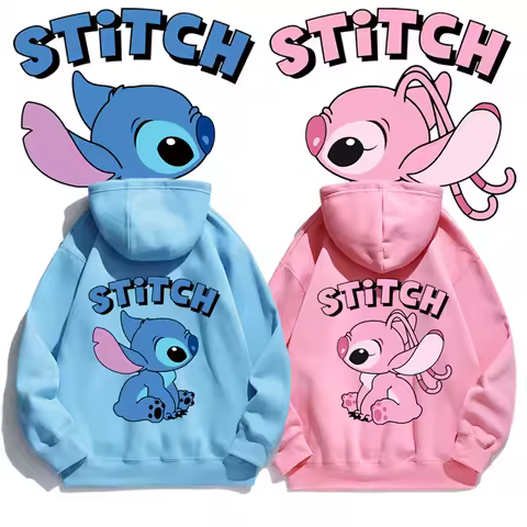 Stitch Hoodie Autumn/Winter Hoodie European and American Cartoon Anime Hoodie Loose Clothes Couple's