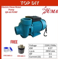 UMA QB60 WATER PUMP 0.5HP 1 INLET OUTLET GARDEN WATERPUMP Peripheral AIR PUMPS WATERS TANGKI SYSTEM