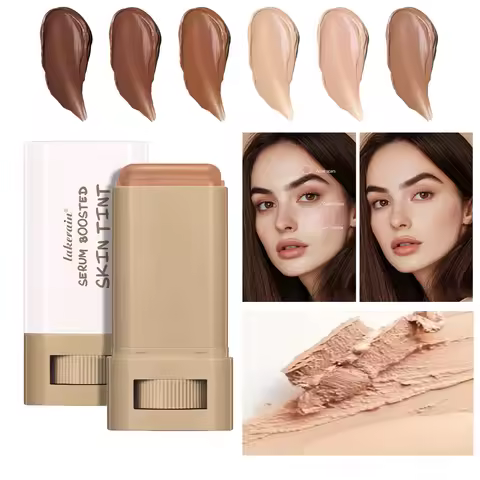 Magic Eraser Foundation Stick Serum Boosted Skin Tint Foundation Stick Smooth Plumper Hight Coverage