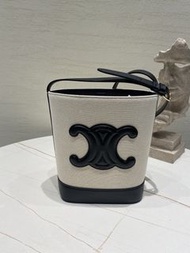 CELINE Cuir triomphe small bucket bag black 凱旋門 水桶包 經典浮雕 小號 黑色