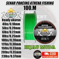 Senar pancing kecil kuat 50 kg anti keriting 100m Athena fishing line benang pancing super kuat anti keriting senar pancing kuat anti keriting kecil senar pe kecil kuat 50 kg senar pancing anti keriting dan kuat senar pancing super kuat