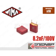 (10 Pieces) [F-CAP] 8.2nF/100V 8200pF/100V WIMA FKS2 3x7.2 H7.5mm P=5mm