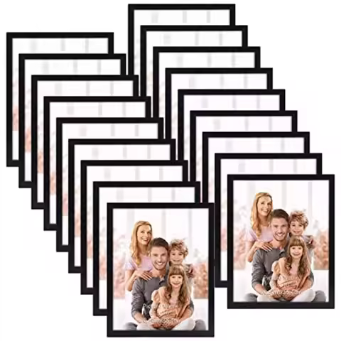 Picture Frame Set of 18 Multi Photo Frames 8 by 10 Bulk for Wall Hanging or Tabletop Display