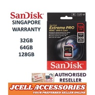 Sandisk Extreme Pro SD Card 4K U3 V90 UHS-II C10 300MB/s Read 260MB/s Write 32GB 64GB 128GB For DSLR