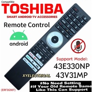 Toshiba Smart Android TV Remote Control For 43E330NP / 43V31MP (ERF3G98T)