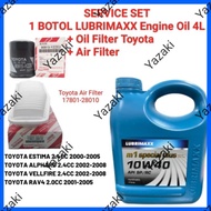 Toyota Estima 2.4 ACR30 Alphard2.4 ANH10 RAV4ACA21(01-05) Lubrimaxx 10W40 Engine Oil_4L+O/F YZZE2+17