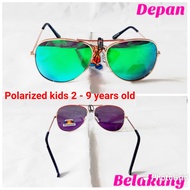 Black aviator children's polarized glasses - sunglasses mirror polarized fashion bl sunglasses