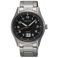 Jam Tangan Seiko SUR569P1 Quartz Sapphire Crystal  Water Resist 10 Bar Black Dial