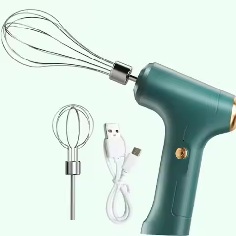 Cordless Electric Hand Mixer 3 Speeds Low Noise Long Battery For Home Baking Cream Whipping