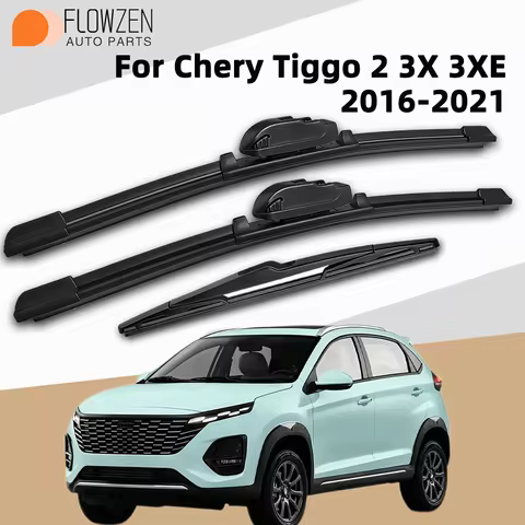 3PCS Front Rear Wiper Blades Fit For Chery Tiggo 2 3X 3XE 2016-2021 Car Premium Quiet Streak-Free Lo