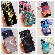 Tecno Pop 9 Case Spark Go 1 Aesthetic Cute Cartoon Black TPU Cover Techno Spark Go 1 Phone Case