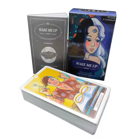 NEW 12CMX7CM wake me up Divination Tarot Cards for Beginners with Guide Book Board Game Runes Divina