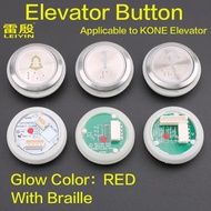 Applicable to KONE elevator With Braille button Number button 853343H02 863223H03 Glow Red Opening d
