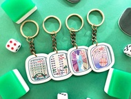 #成品製造 香港特色花牌 皮革麻將匙扣 港式麻雀 屋邨掛飾 鑰匙圈