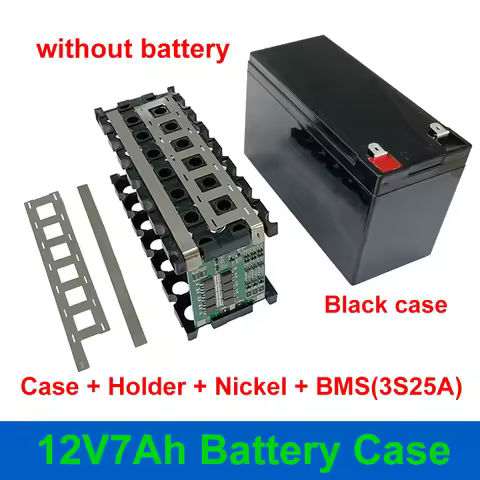 12V 7Ah Battery Case 18650 3x7 Holder 3S25A 3.6V BMS for DIY 12V7Ah Box 12V 12.8V 8Ah 12Ah Lithium L
