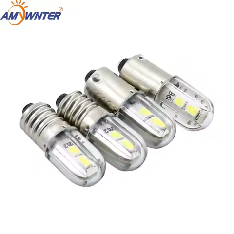5pcs E10 Ba9s led T4w H21W Car Indicator Light Bulb 6.3V/12V/24V/48V/60V 110V 230V 1W 2835 4 SMD Who