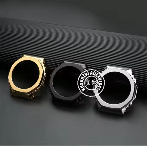 For Casio GA-2100 GA-2110 Men Set Stainless Steel Watch strap metal case GA2100 GA2110 Refitted Farm