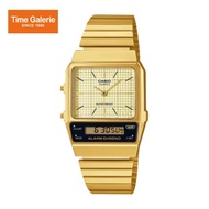 Casio Vintage AQ-800EG-9A Gold Stainless Steel Band Women WatcH