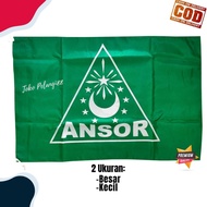 Bendera Ansor NU Banser Ranting Sablon Murah Besar dan Kecil 80x120cm