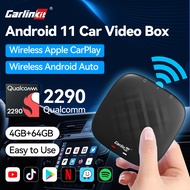 CarlinKit CarPlay Ai Box 4+64GB Android 11 Snapdragon Wireless Car Play Android Auto Adapter 4G LTE SIM Wifi Connect Streaming Box TV