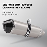 51mm Escape Moto Tube Motorcycle Exhaust Muffler with Db Killer for R3 MT07 FZ1 R6 R15 ZX6R ZX10 Z90