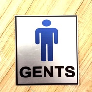 K3 SIGN LABEL SAFETY GENTS SIGN SIZE 8X9CM