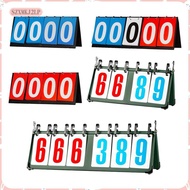 [szxmkj2lp] Tabletop Flip Scoreboard 4/5/6 Digit Score Flipper Sports Scoreboard for Table Tennis Ma