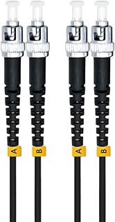 328 Feet Outdoor Armored 100 Meters Duplex ST/PC-ST/PC 50/125 OM3 Multimode 10GB Fiber Optic Cable P