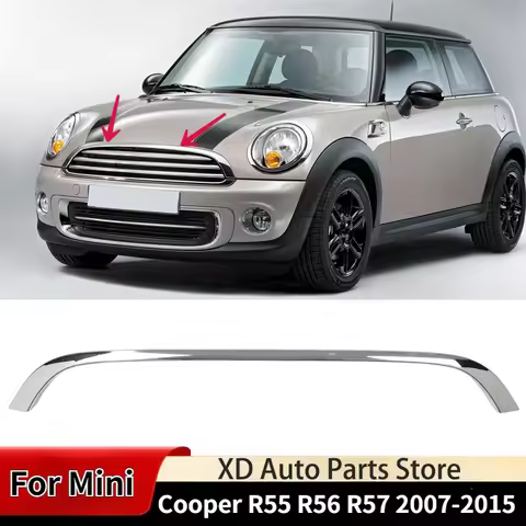 For Mini Cooper R55 R56 R57 Base LCI R58 R59 S JCW 2007-2015 Upper Grille Surround Trim Hood Molding