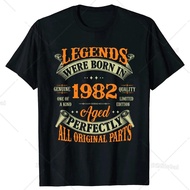 COD Made In 1982 All Original Parts T Shirt Men Cotton Tee Shirt Novelty Tshirt 42 Years Old Birthda