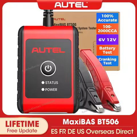 Autel MaxiBAS BT506 Car Battery Tester, 6V 12V 100-2000 CCA Car Battery Analyzer, 12V 24V Auto Crank