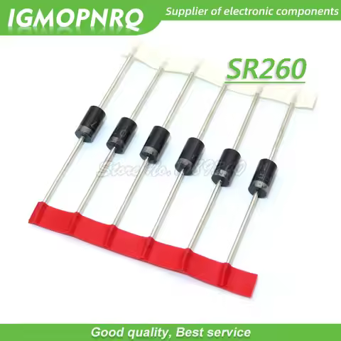 50PCS SR260 SB260 2A 60V DO-15 Schottky diode IGMOPNRQ