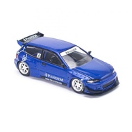 Poprace PRE001 1/64 Honda Civic EG6 PANDEM v1.5 Metallic Blue Enigma Exclusive Diecast Scale Model C