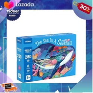 [ ของเล่นเด็ก Gift Kids ] Mideer 5+ จิ๊กซอว์ปลาวาฬเพื่อนรัก 280 ชิ้น Large animal-shaped puzzle-The Sea in a Seashell MD3183 .ผลิตจากวัสดุคุณภาพดี ของเล่นเสริมทักษะ.