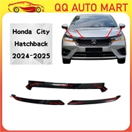 HONDA CITY HATCHBACK 2024 RS FACELIFT 2024 2025 GN5 FRONT GRILLE TOP GARNISH+EYE LIP GLOSS BLACK