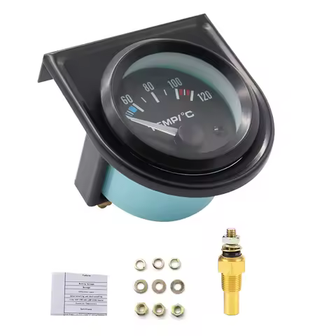52mm Car Water Temperature Gauge 40-120 Celsius Auto Water Temperature Meter 12V Water Temp Celsius 