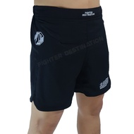 Fighter Destination BASIC III Black Fight Shorts MMA Muaythai BJJ Boxing Kickboxing Combat Crossfit 