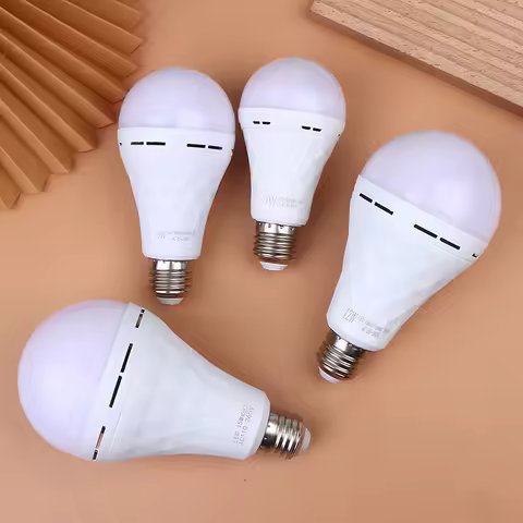 Home E27 Bulb Base 7W/9W/12W/15W Emergency LED Light Bulb E27 Rechargeable Waterproof Touched Bulb F