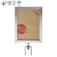 Telescopic Isolation Belt with Sign Stainless Steel A3A4Sign 1.0m Line Guide Sign Fence Portable