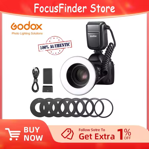 Godox MF-R76 RING76 5000K Speedlite Flash Light Macro LED Ring Light for Sony Canon Nikon Camera 5D 