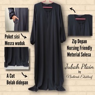 💜NE💜 JUBAH PLAIN / Nursing Friendly / Jubah Dress Muslimah / Abaya hitam
