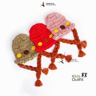 Baby Girl Beanie Hat Braided Flower Hair Beanie