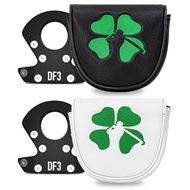 GOLF Putter Protective Cover Four-leaf Clover Embroidered Putter Cover LAB DF3 Magnet Closed GOLF Pu