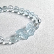 冰透海藍寶蝴蝶手串