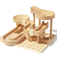 Kids ball track toy assembly marble track wooden ball building blocks