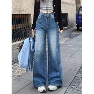 LULU Jeans Latest Korean Culottes Jeans High Waistbiru--Baggy Jeans -baggy Baggy Jeans Women