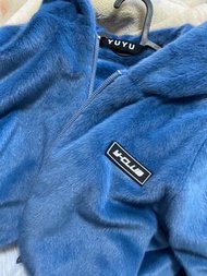 Yuyu active Genie Fur Coat 藍色 毛毛外套 大帽子外套 短版外套